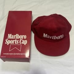 【ジョジョジョイマン】Marlboro90sコーデュロイキャップ　箱付き赤 ジョジョジョイマン様専用】Marlboro90sコーデュロイキャップ 箱付き赤