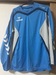 hummel 青 長袖 サッカーウェア　使用感ありのサムネイル