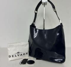 DELVAUX デルヴォー デルボー エナメル ワンショルダーバック　ネイビー DELVAUX デルヴォー デルボー エナメル ワンショルダーバック
