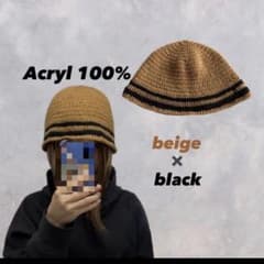 ハンドメイド　帽子　クラッシャーハット　Crusher Hat ビーニーのサムネイル