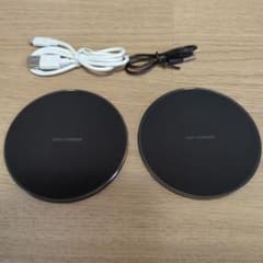値下げ☆ワイヤレス充電器 qi対応 2個セットのサムネイル