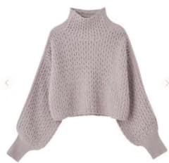 COCO DEAL  ショート丈ハイネックケーブルニットのサムネイル