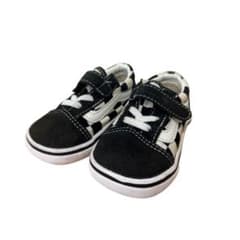 VANS バンズ ブラック×ホワイト フラッグ チェッカー スニーカー 13cmのサムネイル