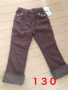 新品！女の子 ナチュラル系 パンツ ズボン 130のサムネイル