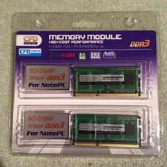 新古品CFD DDR3-1333 204pin SO-DIMM(4GB 2枚組)のサムネイル
