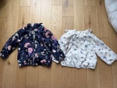 アウター 2点セット 花柄（zara）恐竜柄（petit main）のサムネイル