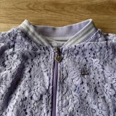 美品　mezzo piano レースジャケット 紫　パープル　130のサムネイル