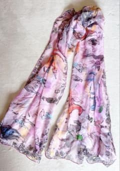 USAGIさま専用♡エルメスHERMES シルクシフォンストール ピンク系 USAGIさま専用♡エルメスHERMES シルクシフォンストール ピンク系