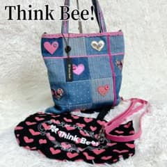 희귀 상태매우좋음 Think Bee! 데님 패치워크 2way 싱크비