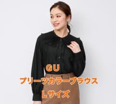 GU プリーツカラーブラウス　(長袖)のサムネイル