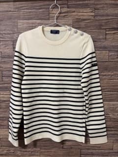 美品】セントジェームス マリンセーター ニット 生成り/ネイビー T40 