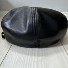 KANGOL ブラックレザー ハンチング帽のサムネイル