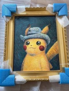 【超希少】ゴッホピカチュウ キャンバスアートXLサイズ 金枠 木枠付 証明書付 ゴッホピカチュウ キャンバスアートXLサイズ 金枠 木枠付 証明