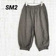 サマンサモスモス 千鳥格子 バルーンパンツ（F）コットンリネン ブラウン系