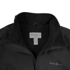 00s Eddie Bauer ウォームアップ ジャケット ロゴ ブラック 古着 90s 00s EddieBauer ウォームアップジャケット オールブラック