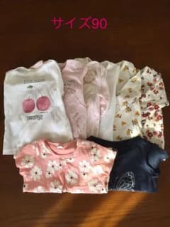 サイズ90 長袖カットソー6枚＋半袖Tシャツ2枚のサムネイル