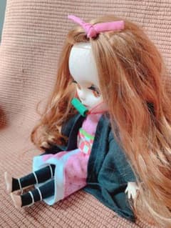 ハンドメイド　鬼滅の刃　ねずこ　アウトフィット　ブライス　リカちゃん　アイシーのサムネイル