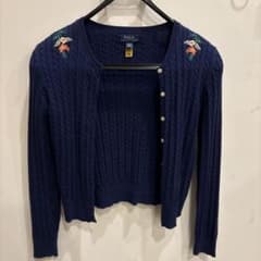 POLO RALPH LAUREN 刺繍カーディガン サイズL(12-14)のサムネイル