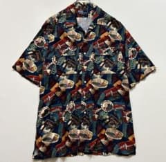 極美品 90s ラルフローレン レーヨン アロハ 半袖 シャツ 実寸L～XLのサムネイル