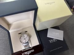 最終お値下げ　LONGINES V.H.P. 年差5秒モデル シルバー LONGINES V.H.P. 年差5秒モデル シルバー - メルカリ