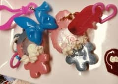 レジン クマうさぎ　シェイカーキーホルダー じゃらじゃらのサムネイル