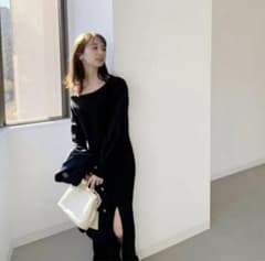 louren ローレン　ブラックロングワンピース　size.Mのサムネイル