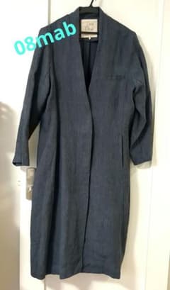 08Mab ゼロハチマブ　リネンロングテーラードジャケットコート 08mabゼロハチマブ リネンロングコート - メルカリ