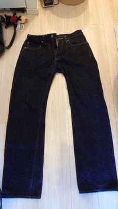 児島産 ダークブルー ストレートデニム size 32 - メルカリ