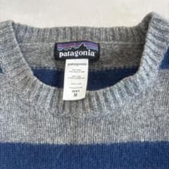 patagonia メンズ M ニットセーター グレー/ネイビーのサムネイル