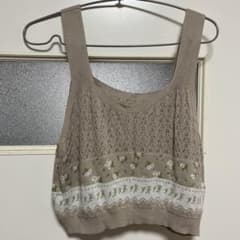 ehkä söpö ニットベスト サイズF ベージュ系のサムネイル