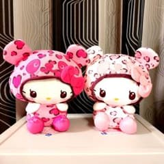 パンダ ハローキティ レディなヒョウ柄BIGぬいぐるみ 全2種