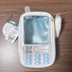 【推し活】　ガラケー型ぬいぐるみポーチ　（ホワイト）のサムネイル