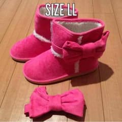 夢展望♡リボンムートンブーツ♡チェリーピンク♡モコモコ♡ボア♡LIZ LISA系のサムネイル