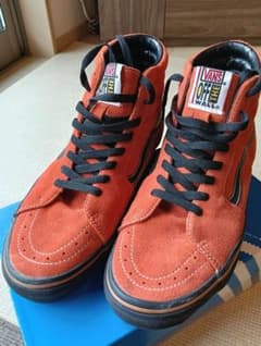 VANS Sk8-Hi オレンジ スエード ハイカット スニーカーのサムネイル