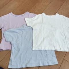 コットン Tシャツ 3枚セット ラベンダー 水色 白のサムネイル