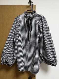 epa frill blouse ギンガム - メルカリ