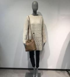 セオリー カシミヤ混　ケーブルドレス　ニットワンピース　Sサイズ　白