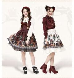 axes kawaii キャロルナイト ワンピース ブラウス セット 赤のサムネイル