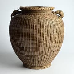 竹勇斎 花入 花籠 竹籠 茶道具 竹細工 在銘 花器 花入 - メルカリ