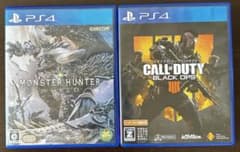 PS4 ソフト 2本セット モンハンワールド コールオブデューティのサムネイル