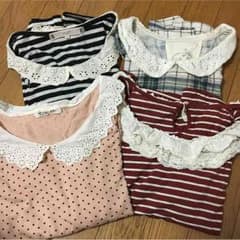 襟付きロングTシャツ4枚セットのサムネイル