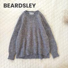 美品】BEARDSLEY ミックスニット ゆったりざっくりニット ブルー