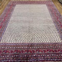 手織りペルシャ絨毯　ムード産　350×244cm 未使用に近い　美品　カーペット 手織りペルシャ絨毯 ムード産 350×244cm 未使用に近い 美品