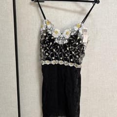 刺繍デザイン ブラックキャミソール 93 - メルカリ