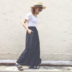ページボーイ ドットワイドパンツ GRL /ヘザー/イーハイフン/GUのサムネイル