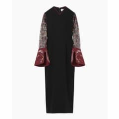 Mame Kurogouchi Floral Lace-Sleeve Dress