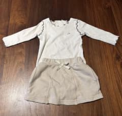 petit main ベージュ スカート　おまけ♡トップスのサムネイル