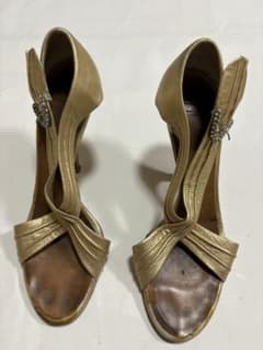 GIUSEPPE ZANOTTI サンダル 36.5 ゴールド ラインストーンのサムネイル