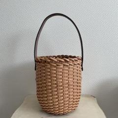 本革 ナンタケット バスケット カゴ バッグ 6インチ イントレチャート編み込み m63969175923_1.jpg?1693113570
