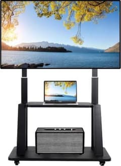 テレビスタンド キャスター付き 32-75インチ 耐荷重60kg ハイタイプ 黒